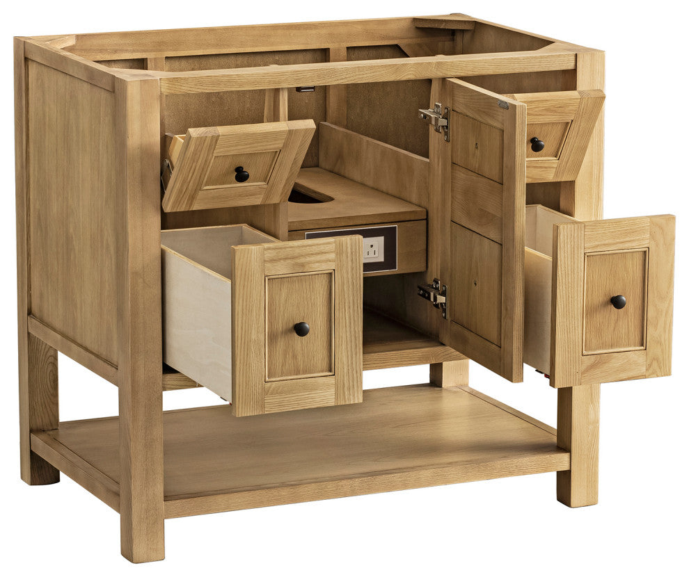 James Martin Breckenridge Bath Vanity, Light Natural Oak, 36", No Top