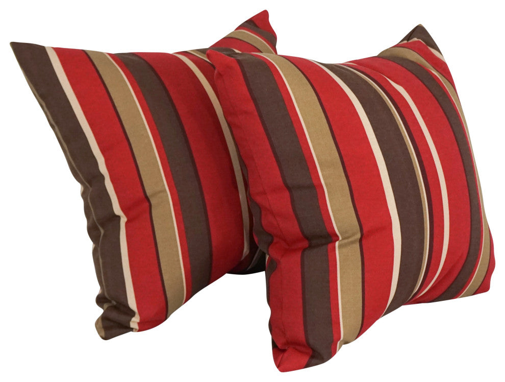 Outdoor Patterned 25" Jumbo Throw Pillows, Set of 2, Montserrat Sangria