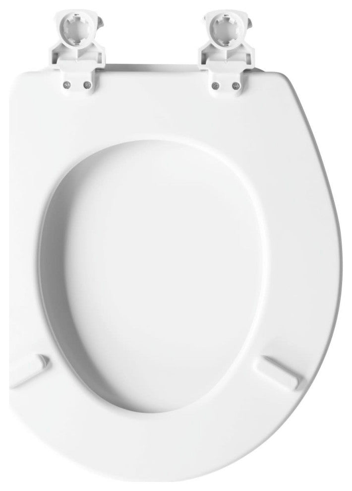 Bemis 540EC Round Closed-Front Enameled Wood Toilet Seat - Bone