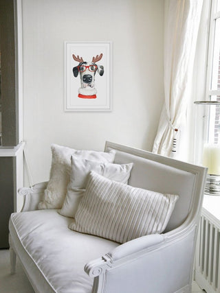 "Deer Dog" Framed Painting Print, 12"x18"