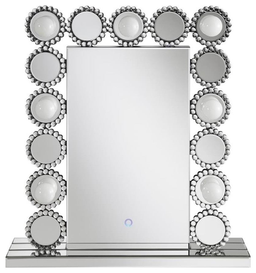 Coaster Aghes Glass Rectangular Table Mirror with LED Lighting Mirror
