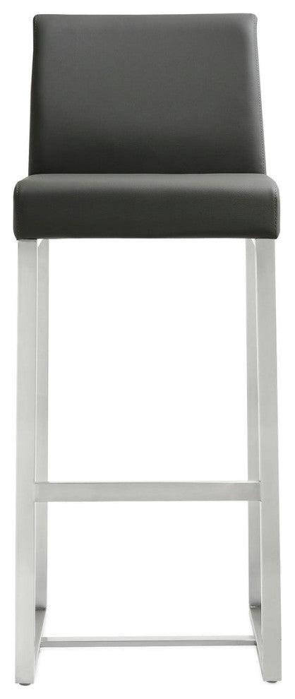 TOV Furniture Denmark Grey Stainless Steel Barstool (Set of 2)