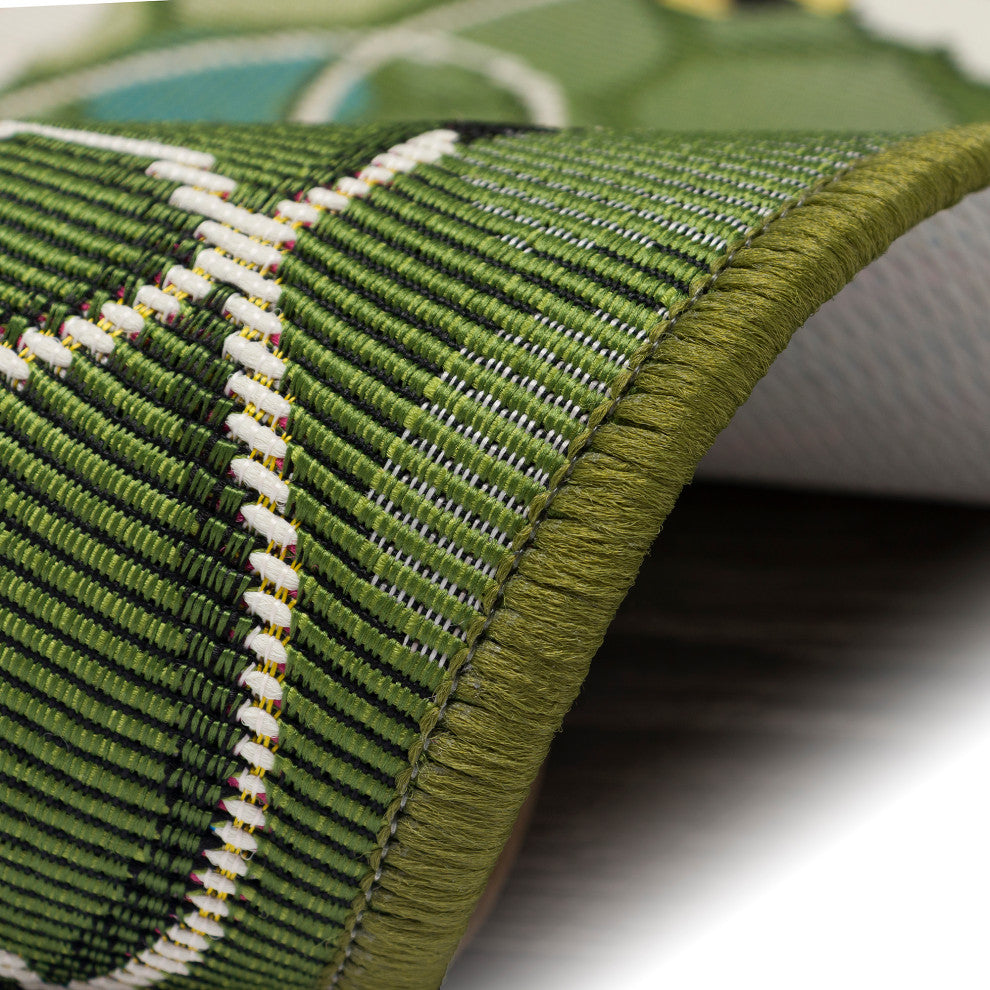 Esencia Bee Free Indoor/Outdoor Mat Green 2'x2'10"