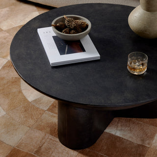 Sante 36" Coffee Table-Raw Black