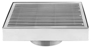 LUXE Square Wedge Wire Shower Drain, 5"x5"