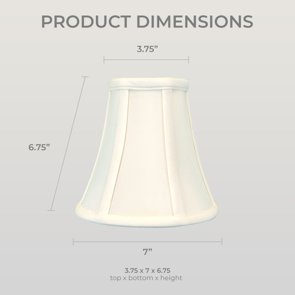Royal Designs True Bell Basic Lamp Shade, Round Clip Fitter, Eggshell, 3.75x7x6