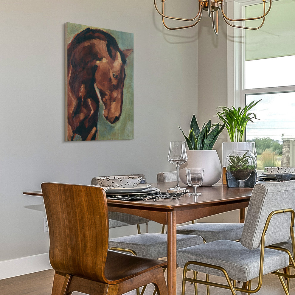 "Thoroughbred" Fine Giclee Printed Directly on Hand Finished Ash Wood Wall Art