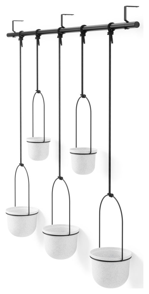 Umbra Triflora Hanging Planter, Set of 5 White
