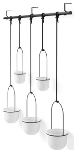 Umbra Triflora Hanging Planter, Set of 5 White