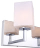Woodbridge Candice Bath/Wall, 2-Light, 13.75"W, Opal Square Glass, Halogen