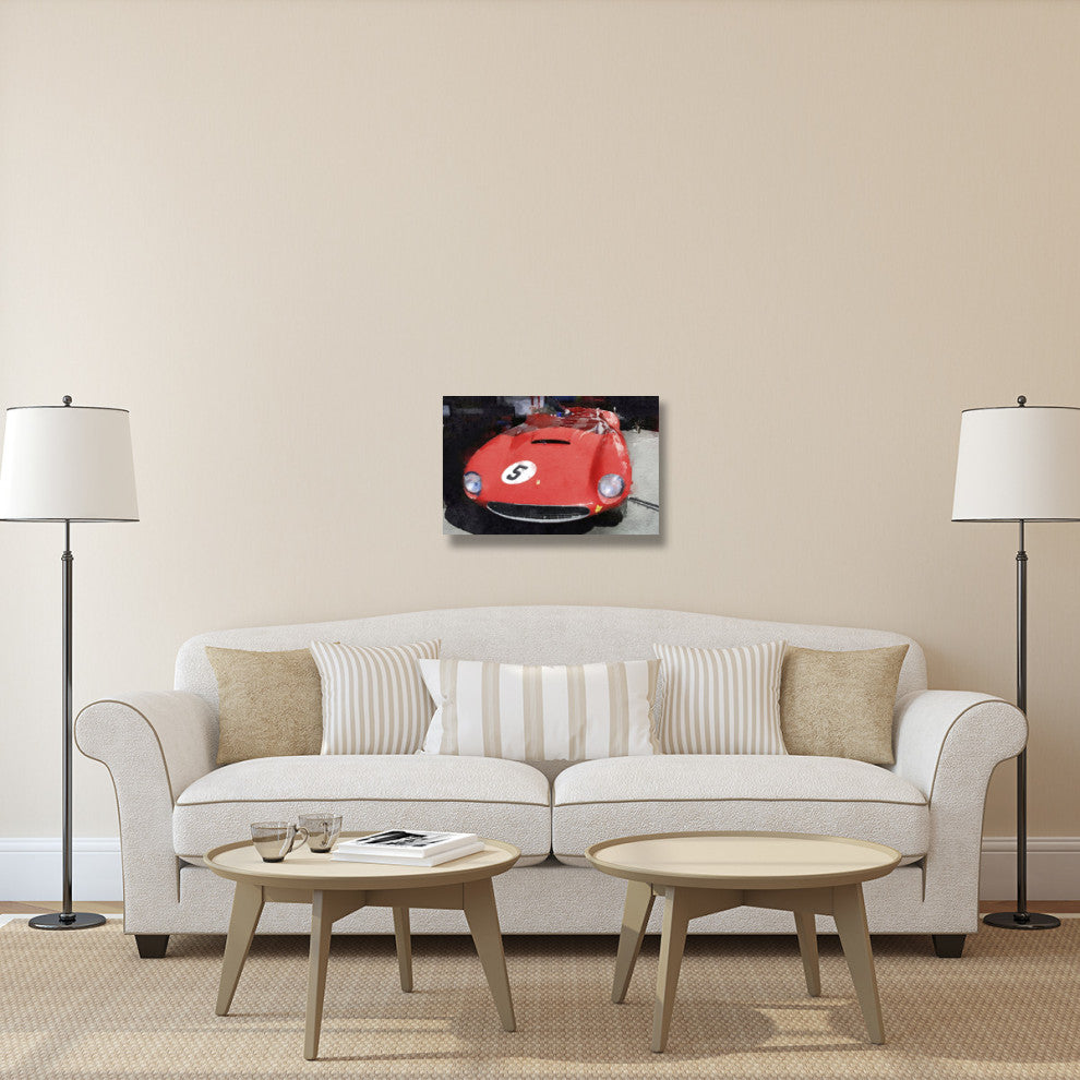 "1962 Ferrari in the Pits Watercolor" Fine Art Print