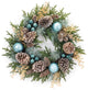 Decorated Mixed Pine Wreath 27"D