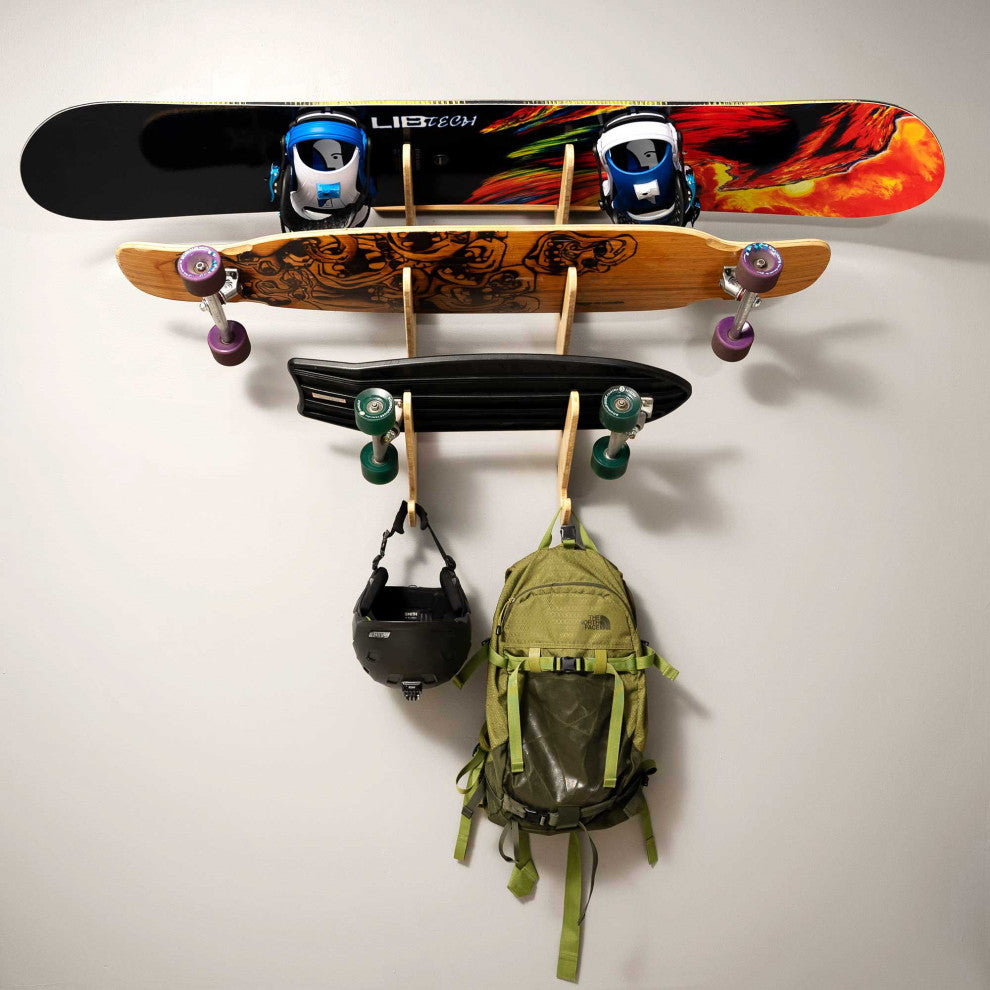 Bamboo Skateboard Rack & Snowboard Rack - The Moloka'i Series, Bamboo, Trip