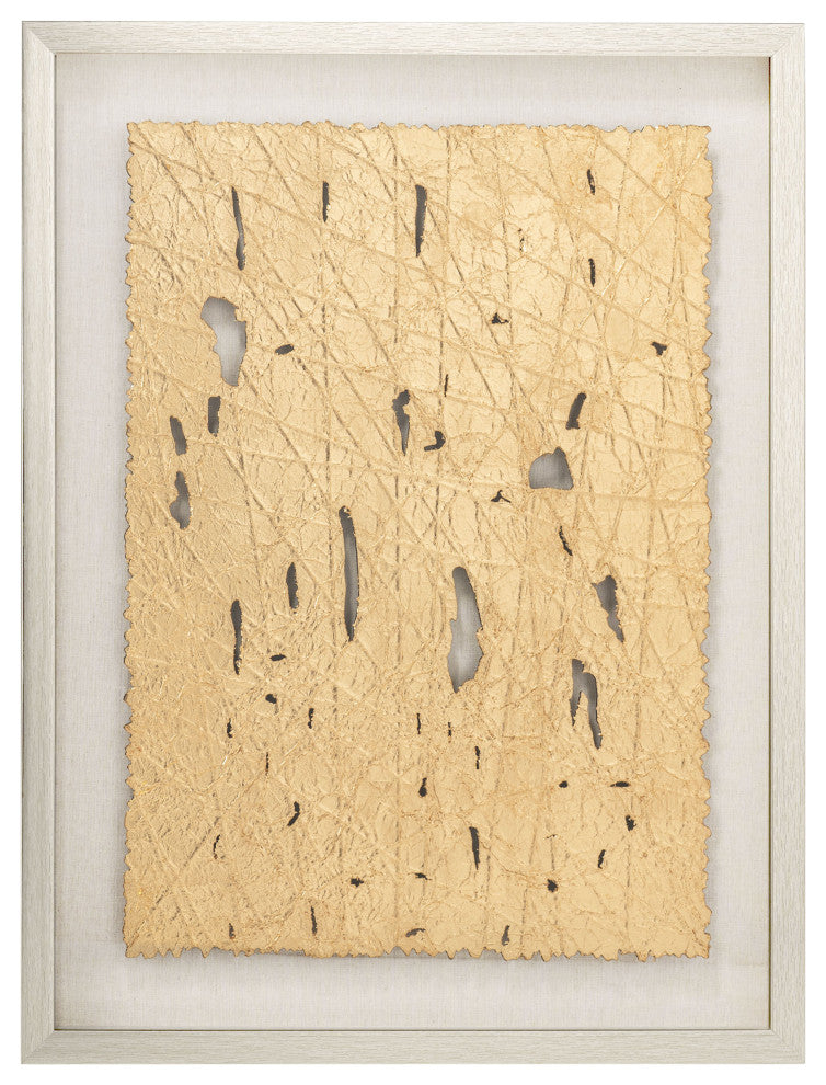 Lustrous Beauty, Modern Framed Shadow Box, Gold