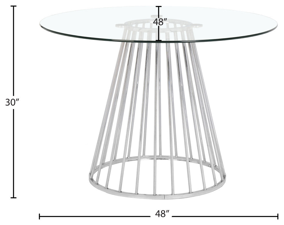 Gio Dining Table, Chrome Base
