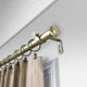 Lid 1" Curtain Rod, Gold, 66"-120"