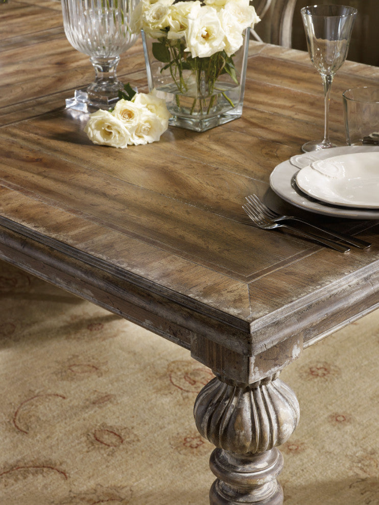 Chatelet Rectangle Leg Dining Table With Two 18" Leaves