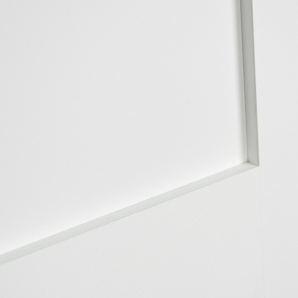 1-Panel Kimberly Bay Door, Interior Slab Shaker, White, 1.375"x32"x80"