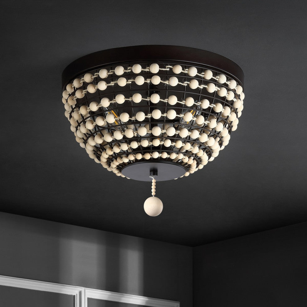 Safavieh Bolson Chandelier Natural Wood/Oil-Rubbed Bronze