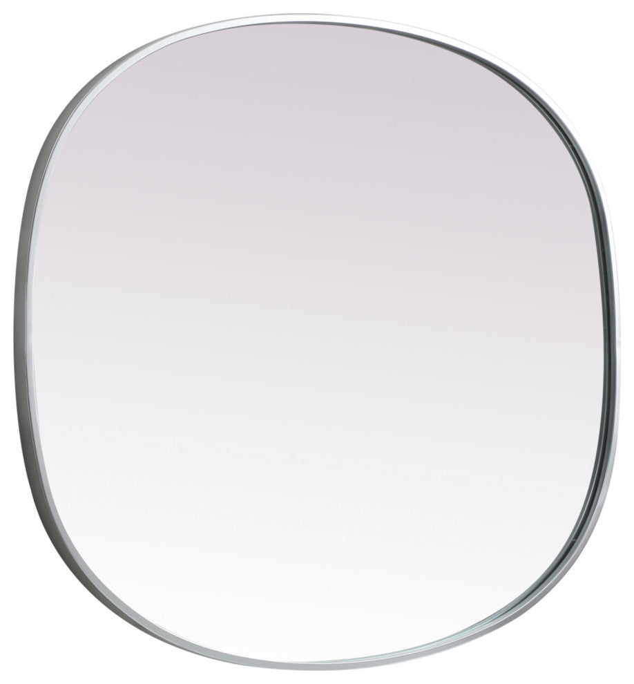 Elegant Lighting MR2B3036 Brynn 30" W x 36" H Modern Oval - Silver