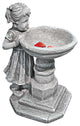 Georginas at Birdbath Statue