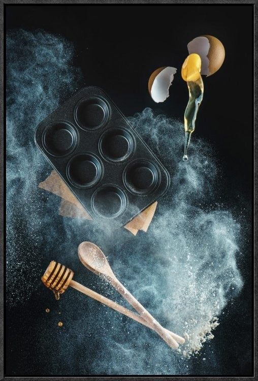 Kitchen Mess: Honey Muffins, 16"x24"
