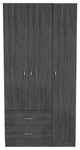 Bosko 3 Doors Armoire, Smokey Oak / White