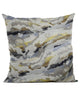 Plutus Velvet Crest Black, Gray, Citrine Handmade Luxury Pillow, 20"x30", Queen