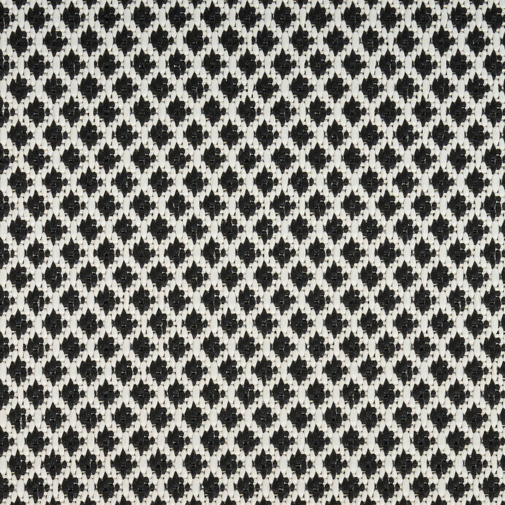 Nourison Courtyard 6' x 9' Black White Modern Rug