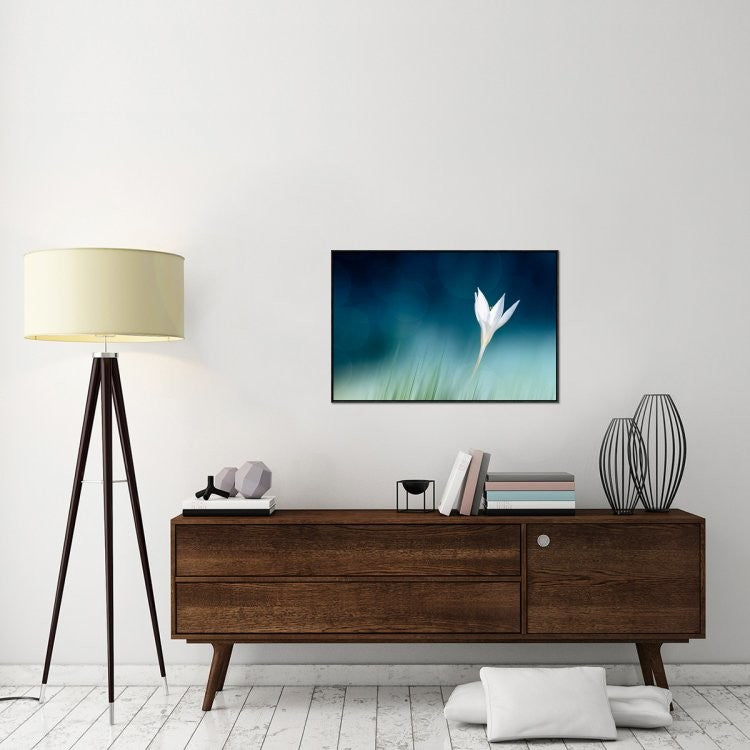 "Lonely" Framed Canvas Giclee by Doris Reindl, 37x25"