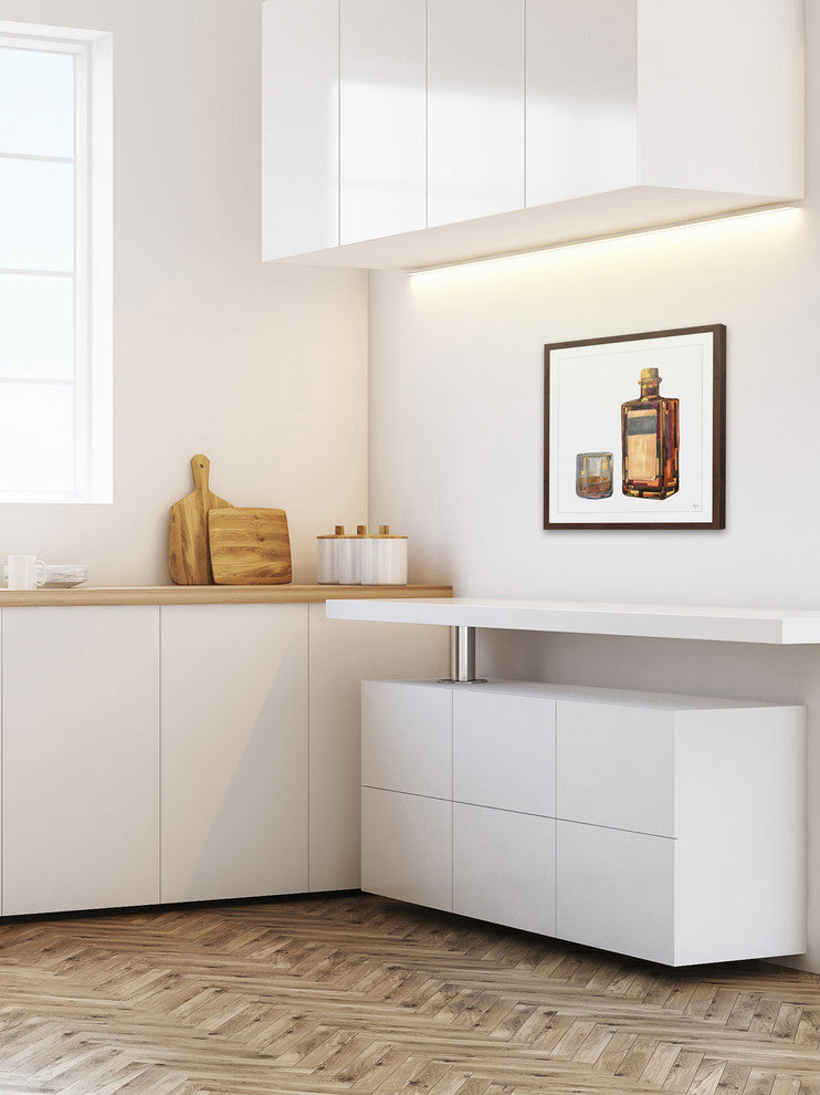 "Bourbon Time" Framed Painting Print, 32"x32"