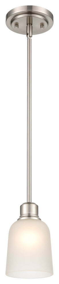 1 Light 5" Brushed Nickel Pendant