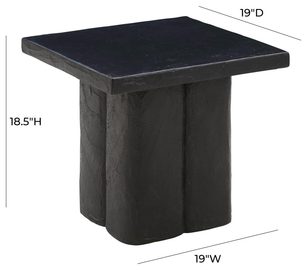 Kayla Black Concrete Side Table