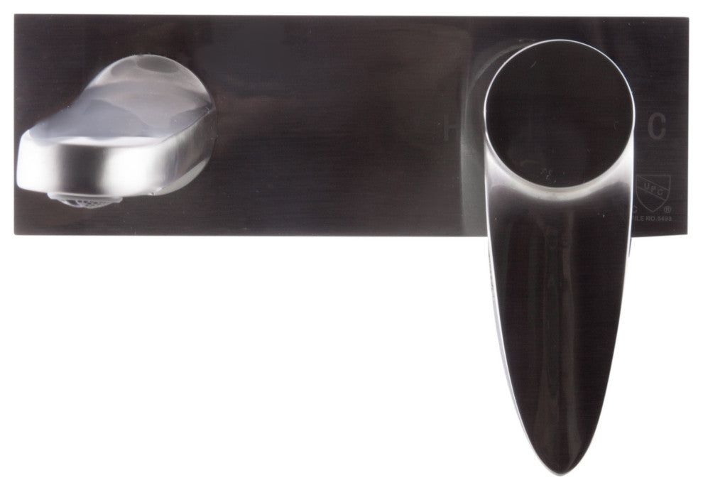 ALFI brand AB1772-BN Brushed Nickel Wall Mounted Modern Bathroom Faucet