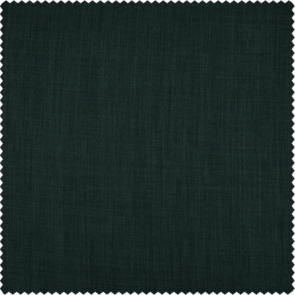 Faux Linen Darkening Curtain Single Panel, Focal Green, 50"x96"