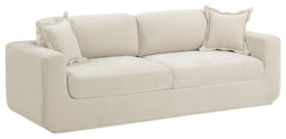 Miri Cream Upcycled Washed Velvet Sofa, Cream