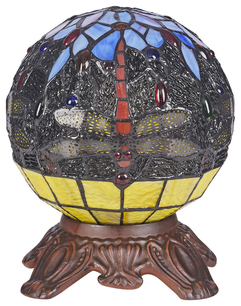 CHLOE-Lighting DEMOISELLE Mosaic 1-Light Dark Bronze Accent Lamp 8" Wide
