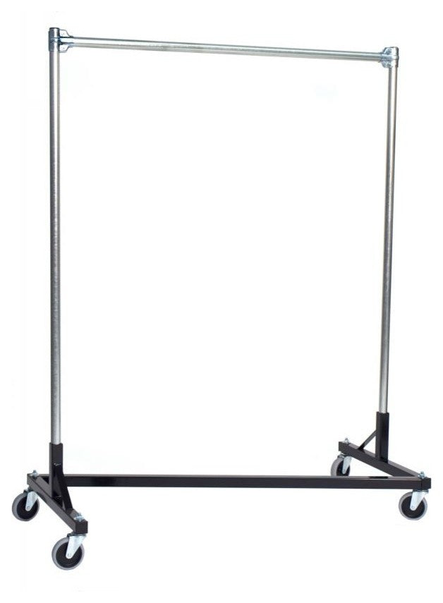 Z-Rack - Heavy Duty 48" Long Base Single Rail w/ 60" Uprights Black
