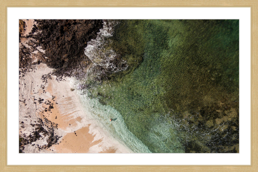 "Sandy Lagoon" Framed Print by Karolis Janulis