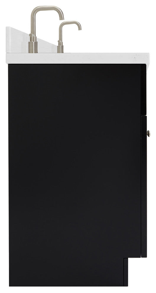 Ariel Hamlet 72" Double Oval Sink Bathroom Vanity, Carrara Quartz