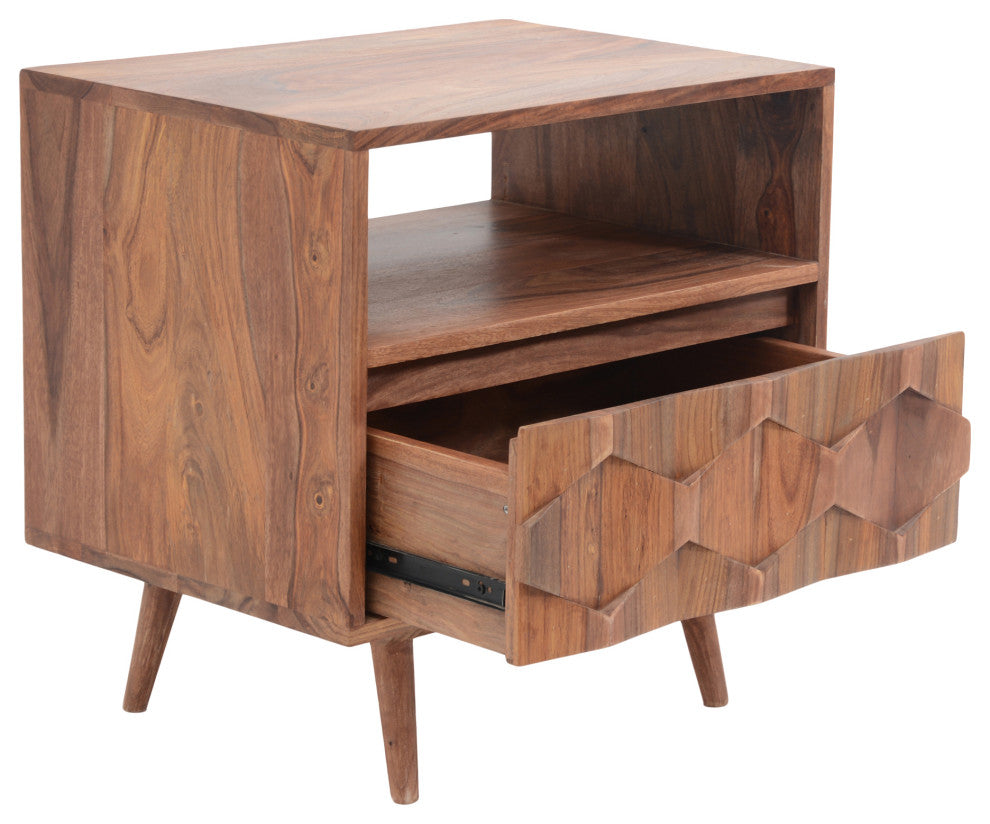 O2 Nightstand Brown