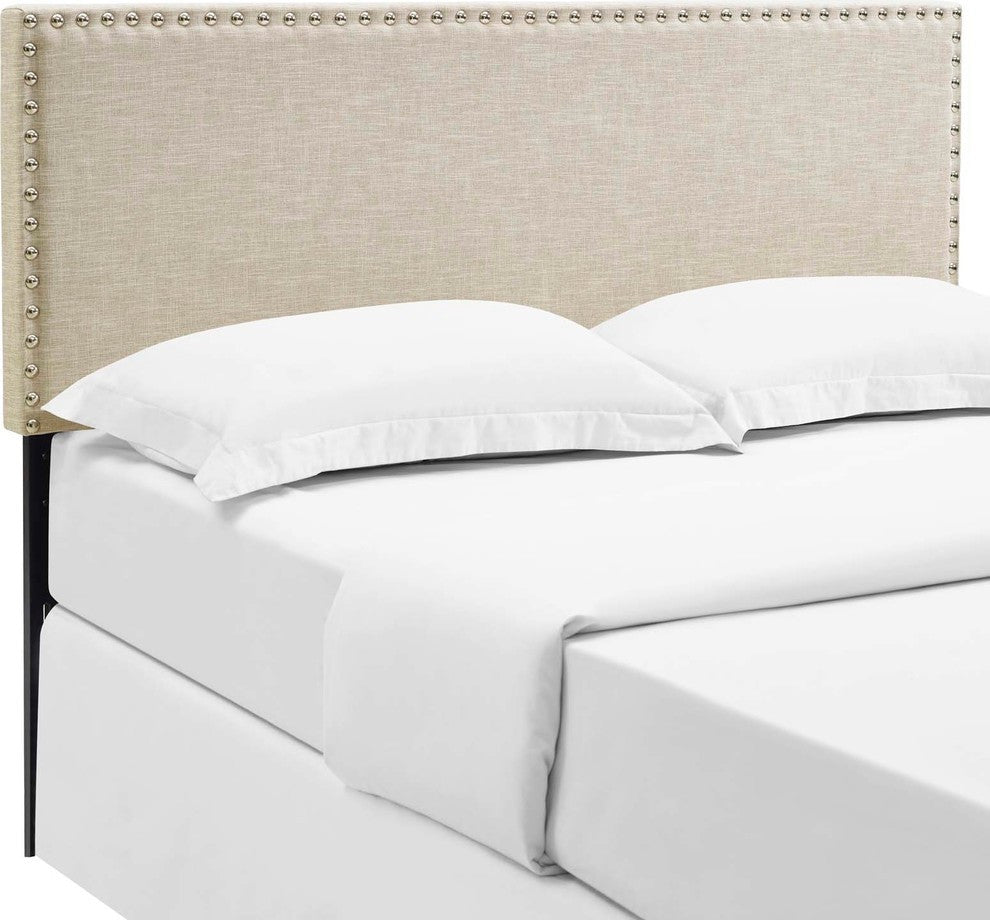 Modway Phoebe King Upholstered Fabric Headboard Beige