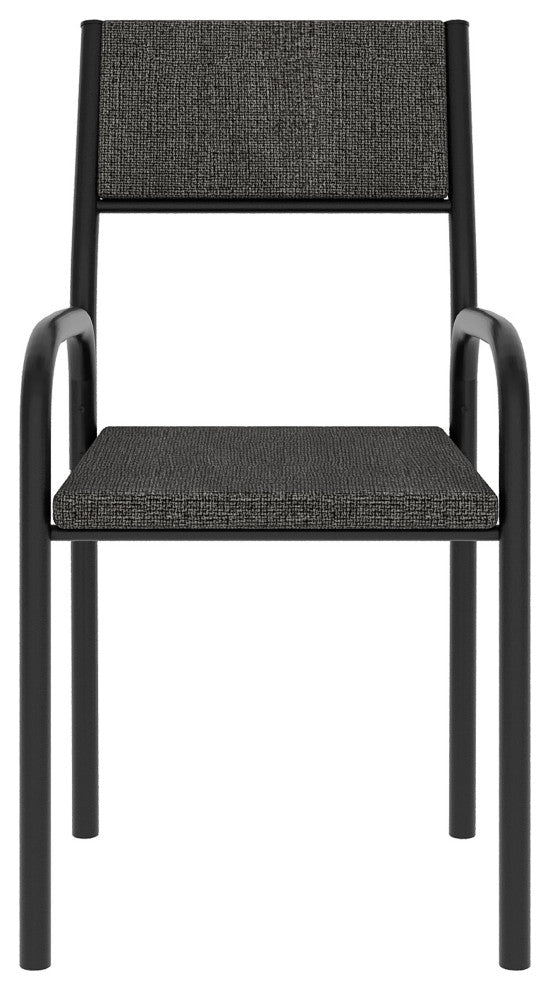 Techni Mobili Office Visiting Chair With Metal Frame, Black