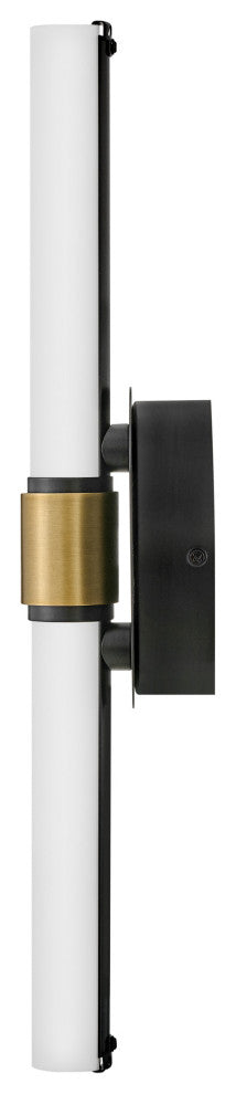 Lark 85600 Kai 17"W LED Bath Bar - Black / Chrome