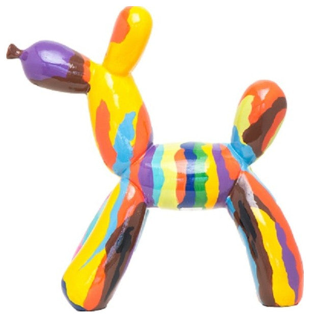Interior Illusions Plus Graffiti Resin Dog Sculpture - 12" tall