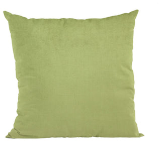 Lime Solid Shiny Velvet Luxury Throw Pillow, Double sided 22"x22"