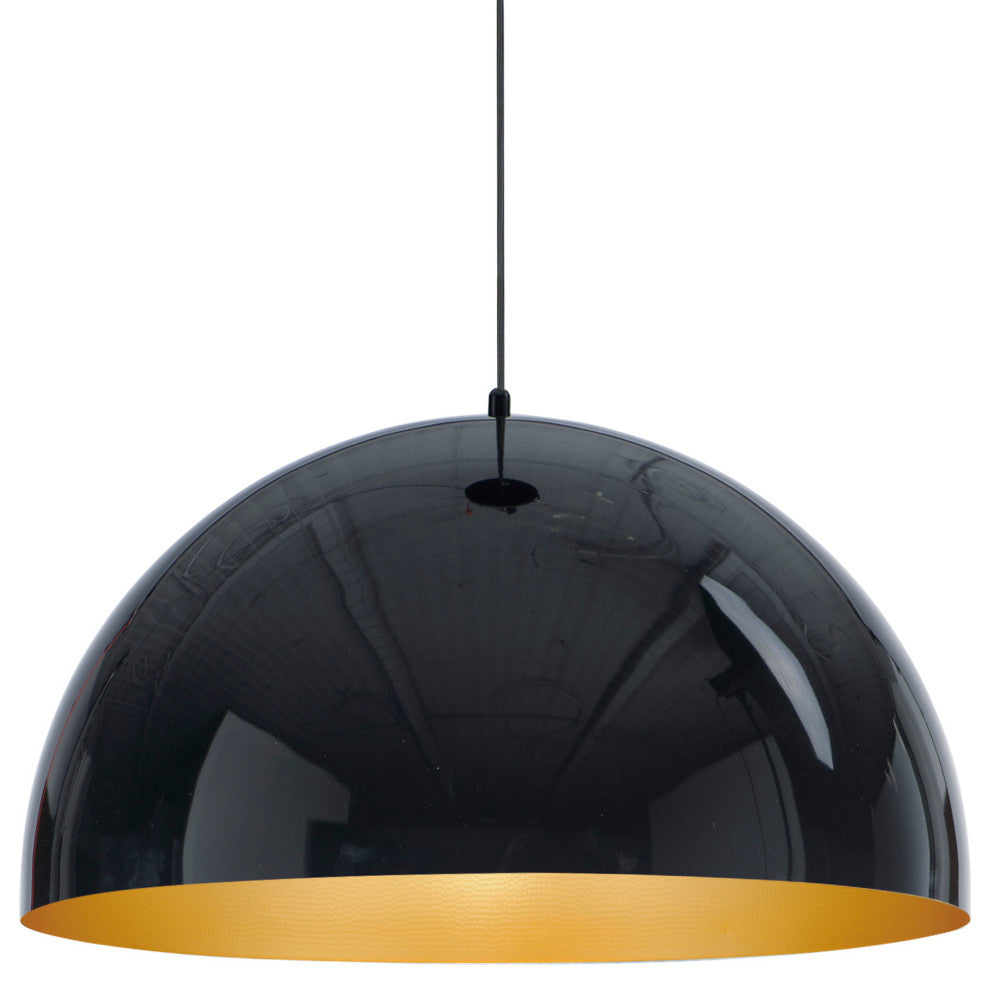 ET2 E24906 Hemisphere 31"W LED Pendant - Gloss Black / Gold