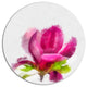 Full Bloom Pink Magnolia Flower, Floral Large Disc Metal Wall Art, 23"