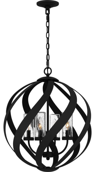 Blacksmith 4-Light Outdoor Pendant, Earth Black