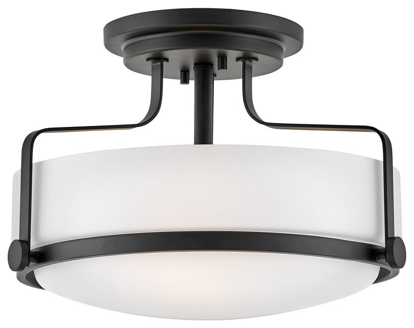 Hinkley Harper 14.5" Semi-Flush Ceiling Light, Black
